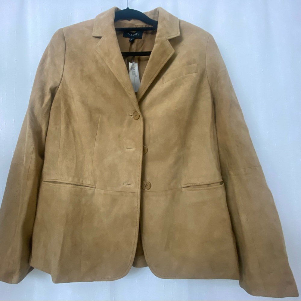 ⭐️⭐️⭐️⭐️⭐️ BRAND NEW TALBOTS JACKET SIZE 14 💯 Goat Suede